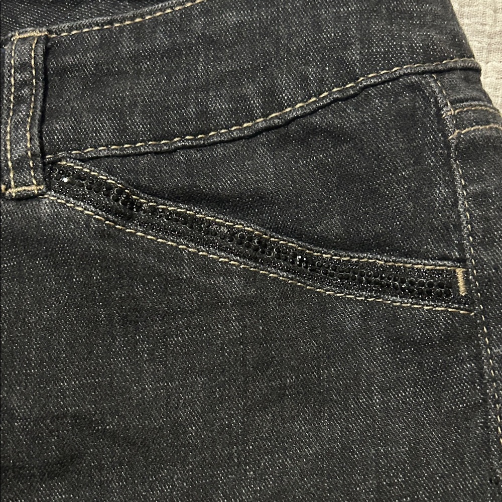 White House Black Market Trouser Women’s Dark Black Stretch Jeans. Classic - Picture 3 of 5